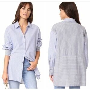 Free People • Lakehouse Shirt Striped Size XS Tunic Button‎ Front